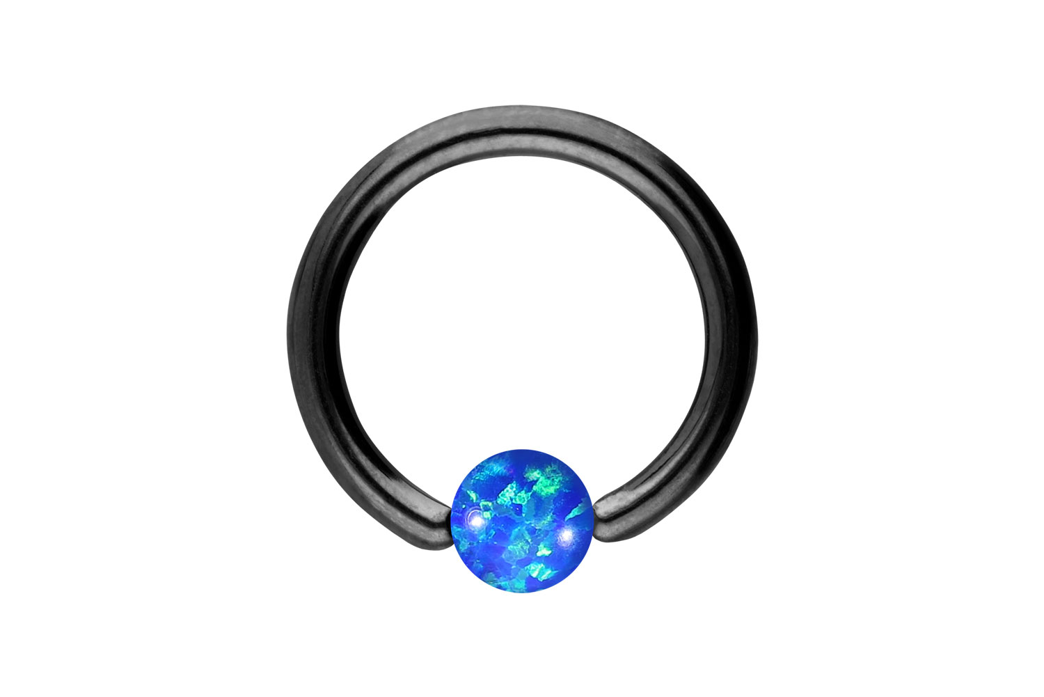 Chirurgenstahl Klemmkugelring Piercing SYNTHETISCHER OPAL